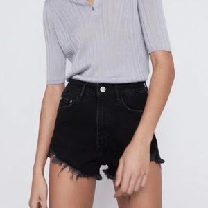 Zara Black Jean Shorts